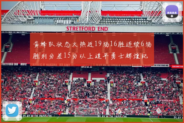 黄蜂队状态火热近19场16胜连续6场胜利分差15分以上追平勇士辉煌纪录